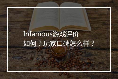 Infamous游戏评价如何？玩家口碑怎么样？
