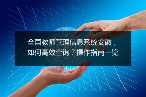 全国教师管理信息系统安徽，如何高效查询？操作指南一览