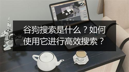 谷狗搜索是什么？如何使用它进行高效搜索？