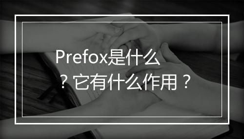 Prefox是什么？它有什么作用？