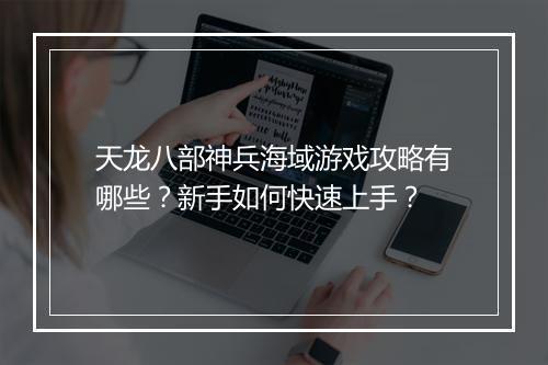 天龙八部神兵海域游戏攻略有哪些？新手如何快速上手？