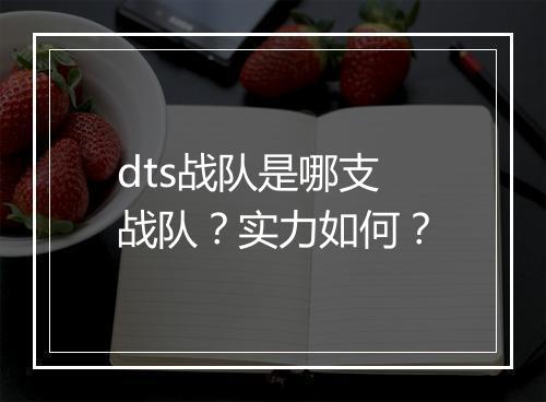 dts战队是哪支战队？实力如何？