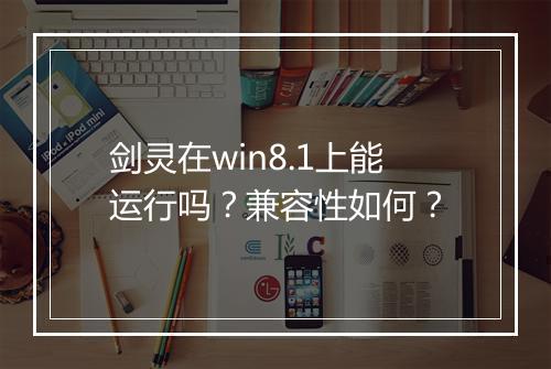 剑灵在win8.1上能运行吗？兼容性如何？