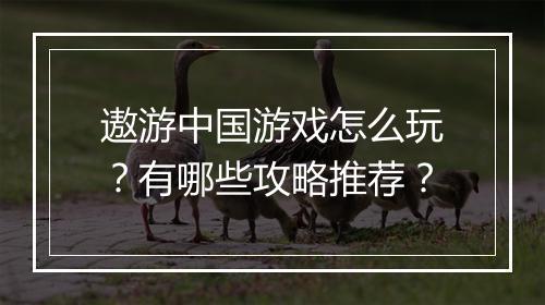 遨游中国游戏怎么玩？有哪些攻略推荐？