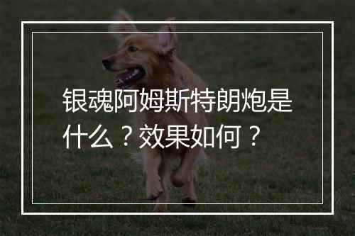 银魂阿姆斯特朗炮是什么？效果如何？