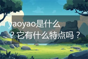 yaoyao是什么？它有什么特点吗？