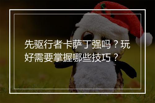 先驱行者卡萨丁强吗？玩好需要掌握哪些技巧？