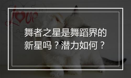 舞者之星是舞蹈界的新星吗？潜力如何？