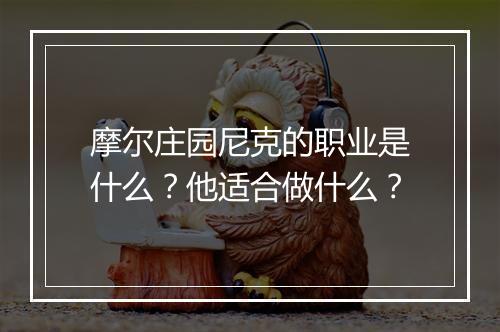 摩尔庄园尼克的职业是什么？他适合做什么？