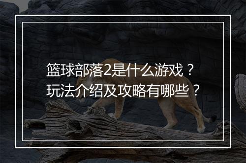 篮球部落2是什么游戏？玩法介绍及攻略有哪些？