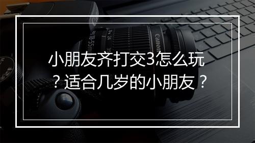 小朋友齐打交3怎么玩？适合几岁的小朋友？