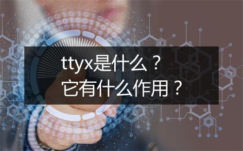 ttyx是什么？它有什么作用？