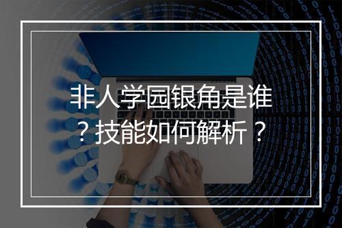 非人学园银角是谁？技能如何解析？