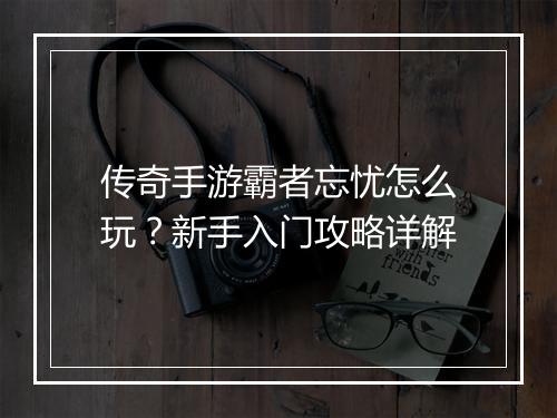 传奇手游霸者忘忧怎么玩？新手入门攻略详解