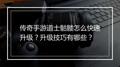 传奇手游道士骷髅怎么快速升级？升级技巧有哪些？