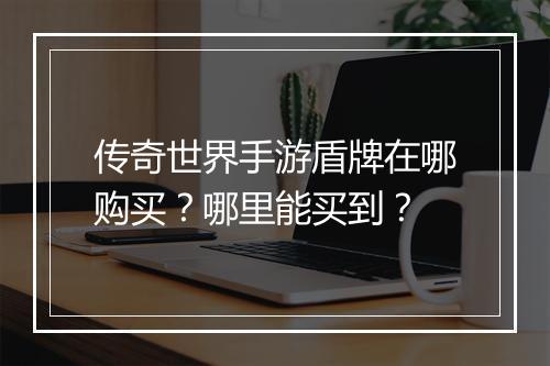 传奇世界手游盾牌在哪购买？哪里能买到？