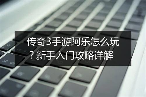 传奇3手游阿乐怎么玩？新手入门攻略详解