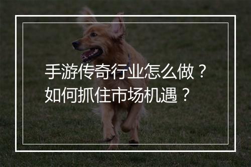手游传奇行业怎么做？如何抓住市场机遇？