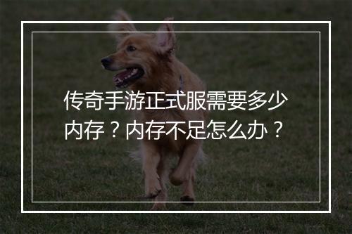 传奇手游正式服需要多少内存？内存不足怎么办？