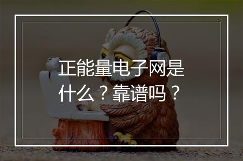 正能量电子网是什么？靠谱吗？
