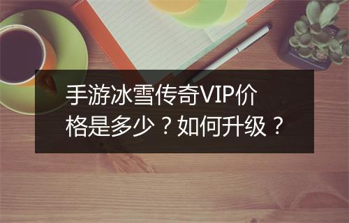 手游冰雪传奇VIP价格是多少？如何升级？