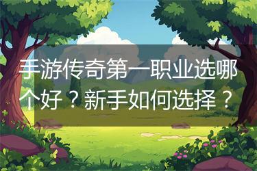 手游传奇第一职业选哪个好？新手如何选择？