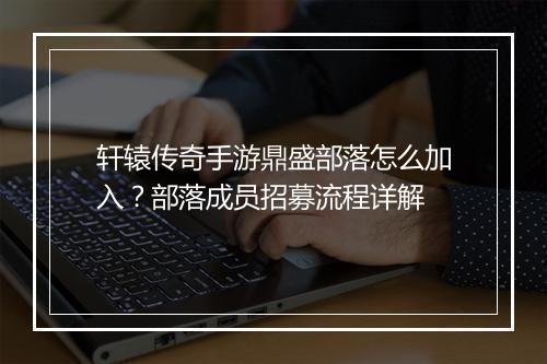 轩辕传奇手游鼎盛部落怎么加入？部落成员招募流程详解