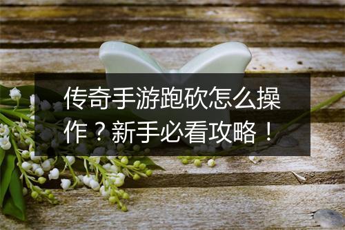 传奇手游跑砍怎么操作？新手必看攻略！