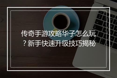 传奇手游攻略华子怎么玩？新手快速升级技巧揭秘