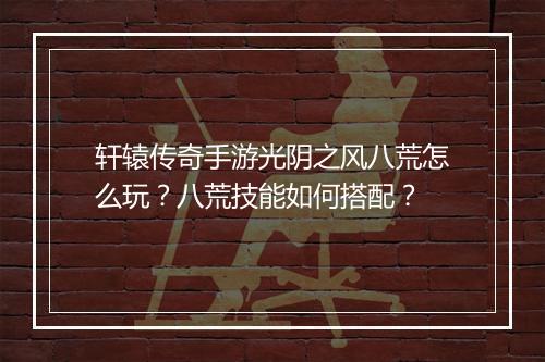 轩辕传奇手游光阴之风八荒怎么玩？八荒技能如何搭配？