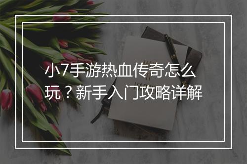 小7手游热血传奇怎么玩？新手入门攻略详解
