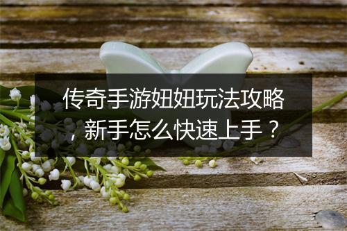 传奇手游妞妞玩法攻略，新手怎么快速上手？