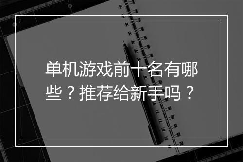 单机游戏前十名有哪些？推荐给新手吗？
