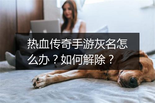 热血传奇手游灰名怎么办？如何解除？