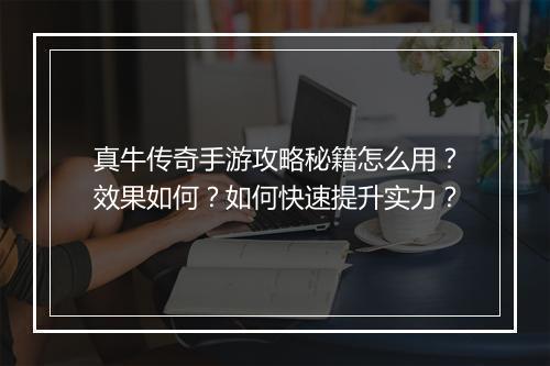 真牛传奇手游攻略秘籍怎么用？效果如何？如何快速提升实力？