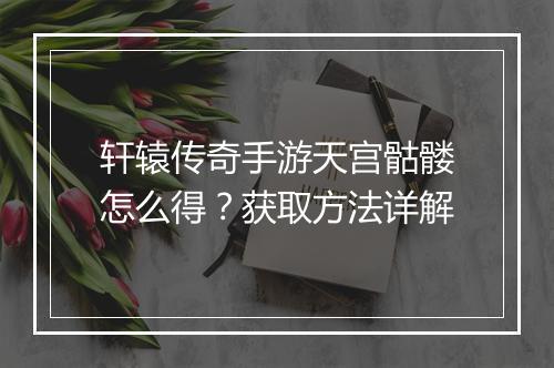 轩辕传奇手游天宫骷髅怎么得？获取方法详解