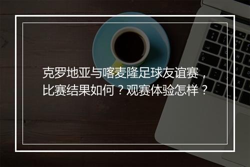 克罗地亚与喀麦隆足球友谊赛，比赛结果如何？观赛体验怎样？