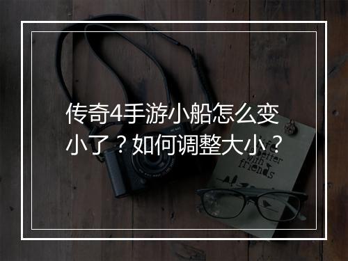 传奇4手游小船怎么变小了？如何调整大小？