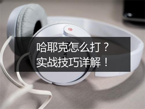 哈耶克怎么打？实战技巧详解！