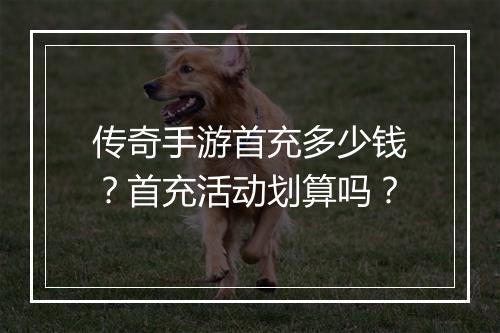 传奇手游首充多少钱？首充活动划算吗？