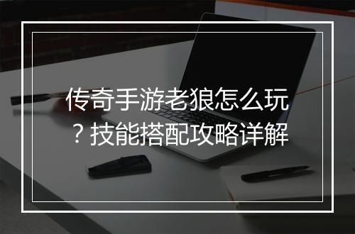 传奇手游老狼怎么玩？技能搭配攻略详解