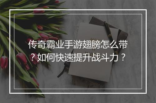 传奇霸业手游翅膀怎么带？如何快速提升战斗力？