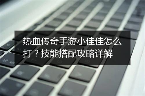 热血传奇手游小佳佳怎么打？技能搭配攻略详解