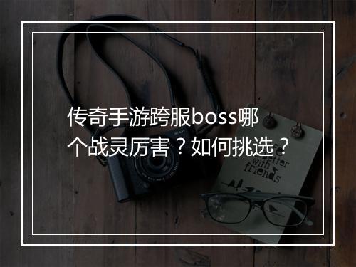 传奇手游跨服boss哪个战灵厉害？如何挑选？