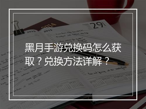 黑月手游兑换码怎么获取？兑换方法详解？