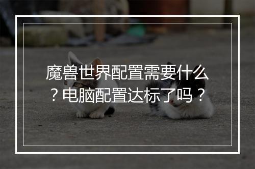 魔兽世界配置需要什么？电脑配置达标了吗？