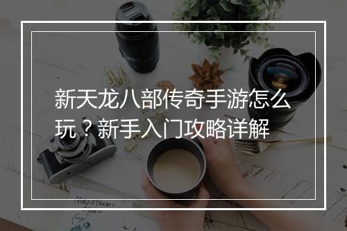 新天龙八部传奇手游怎么玩？新手入门攻略详解
