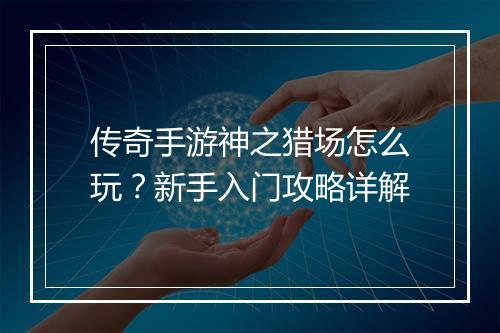 传奇手游神之猎场怎么玩？新手入门攻略详解