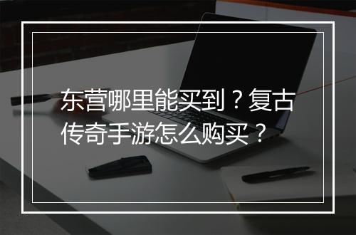 东营哪里能买到？复古传奇手游怎么购买？