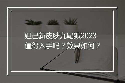 妲己新皮肤九尾狐2023值得入手吗？效果如何？